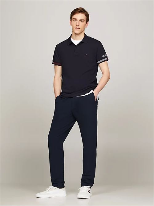 flag cuff slim polo TOMMY HILFIGER | MW0MW34780DW5